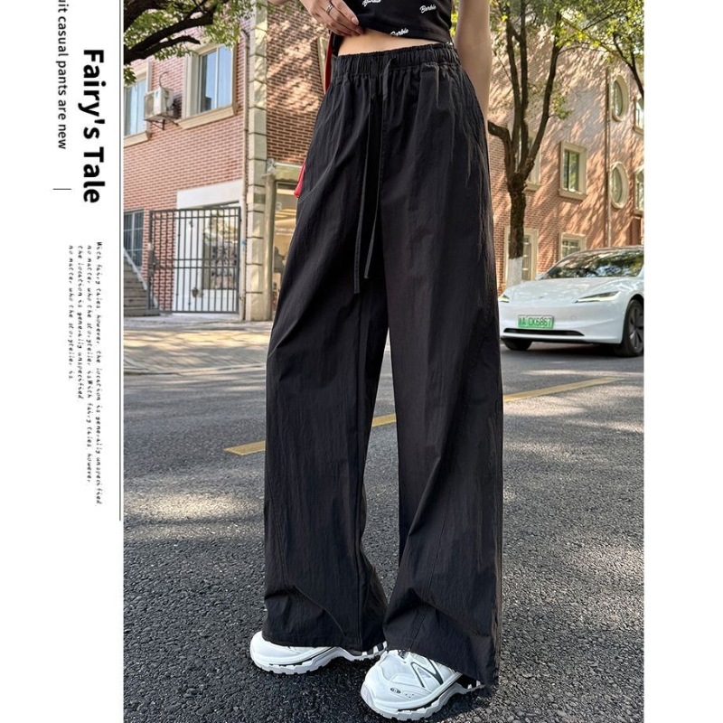 Pantalones Cargo Rectos de Secado Rápido para Mujer de Poliéster Cintura Elástica para Deportes y Montañismo image 3