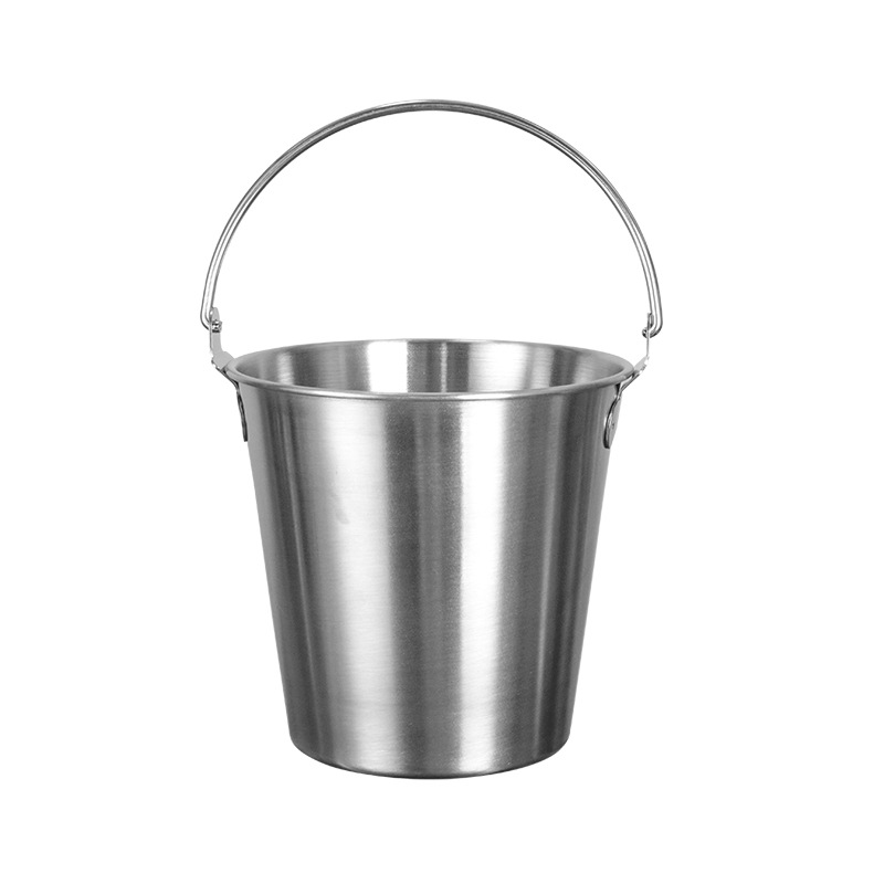 304 cubo de hielo de acero inoxidable Mini pequeño cubo de hielo de cerveza portátil Cubo de champán creativo Cubo de merienda comercial coreano