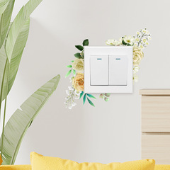 Shangyi SPW-KG141 Plant Flower Living Room Bedroom Wall Sticker Self-adhesive Switch Decoration Manufacturer Wholesale Switch Sticker