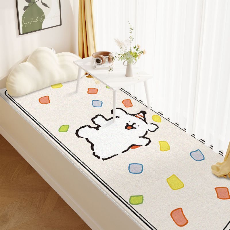 Simple y tranquilo, alfombra antideslizante de la mesa de té de la sala de estar, alfombra de cachemir, al lado de la cama del dormitorio, ventana flotante del balcón.