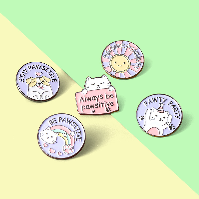 Dog, Cat Pattern Unisex Gender Fashion Pin Dog Cat Alloy Stoving Varnish Unisex Brooches