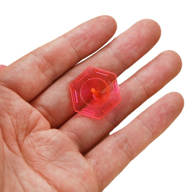 2cm tamaño pequeño transparente pequeño giroscopio transparente giro de la mano giroscopio de plástico pequeño giroscopio de color rotación del suelo jardín de infantes pequeño regalo