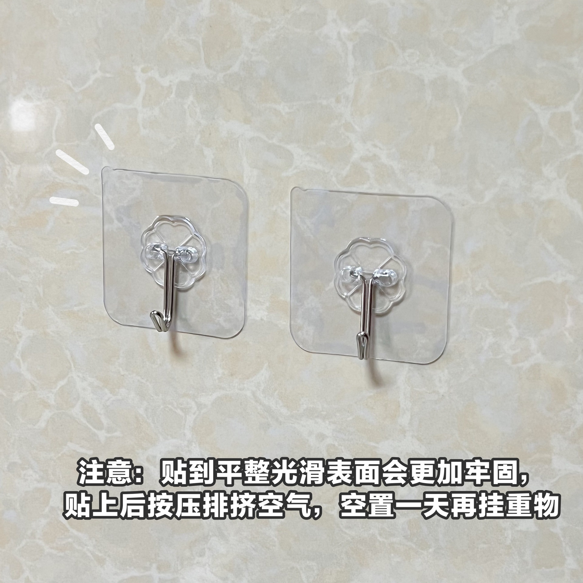 Transparent Strong Adhesive Hooks, No-Drill, Traceless, Heavy-Duty Sticky Hooks for Kitchen and Bathroom Walls, Household Adhesive Hooks Factory