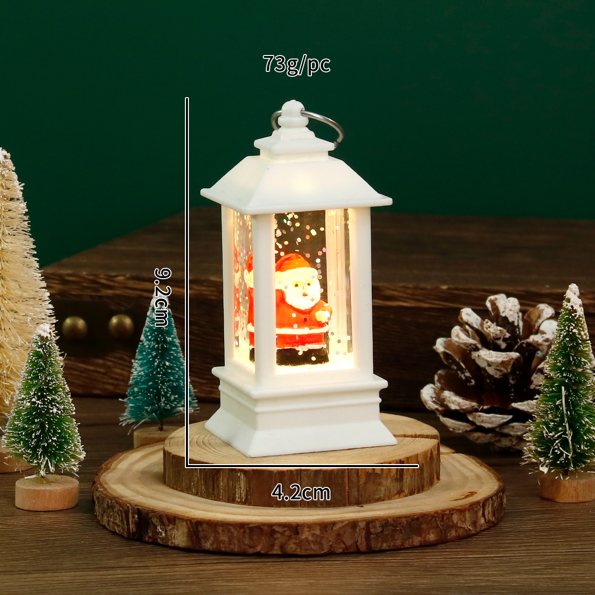 Nuevo agua de Navidad lámpara de vela luminosa lámpara de viento decoración de Santa Claus pequeño regalo de árbol de Navidad