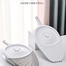 卧床老人坐便盆产妇男女病人躺床上护理便盆带把手尿盆接便器带盖