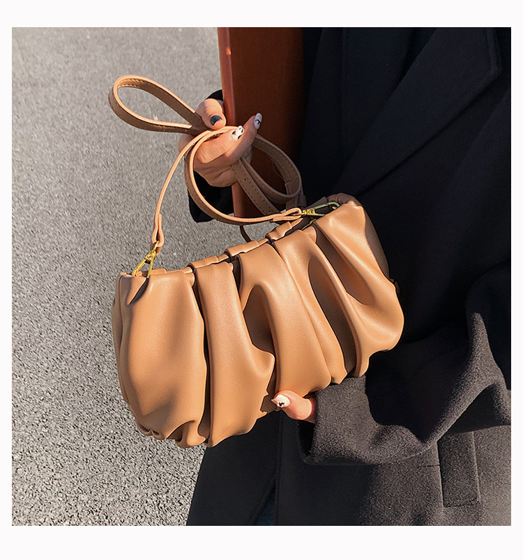 Cloud bag small bag female 2021 new soft leather fold bag shoulder messenger bag wholesalepicture6