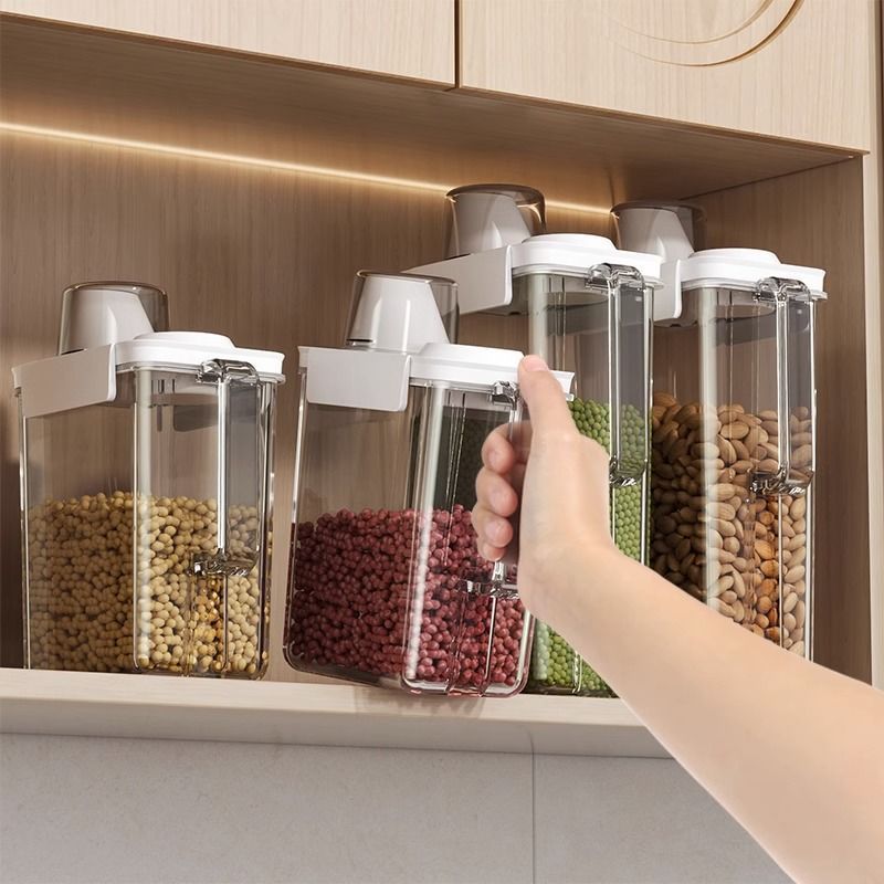 2025新型密封缶厨房好物食品級米小麦粉五穀雑穀収納厚付け耐久性卸売|undefined