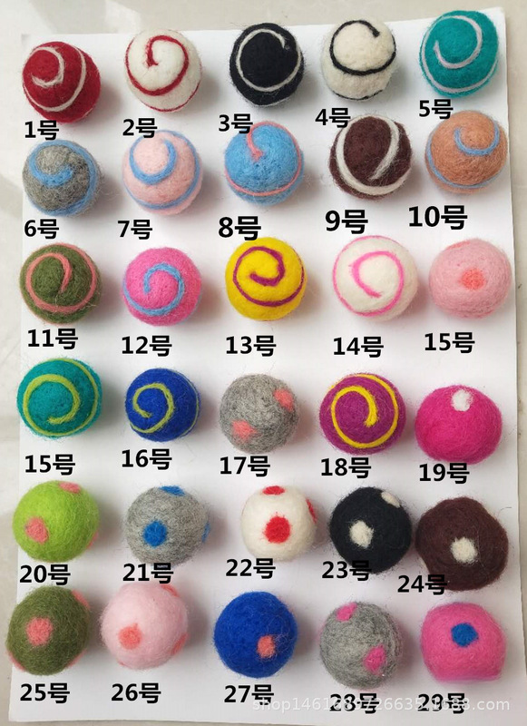 Customizable Colorfulful Threaded Wool Felt Ball Jewelry Clothing Dot Felt Ball DIY Poke Jewelry Ball Manufacturer