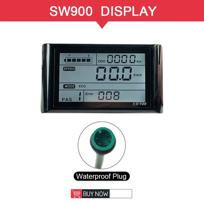 Elektrikli velosiped modifikasiyası aksesuarları LCD-SW900 LCD displey 24-72V sukeçirməz konnektor