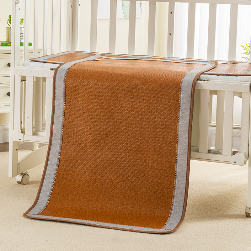 Children's Summer Mat Rattan Mat Kindergarten Nap Special Crib Ice Silk Mat Baby Breathable Sweat-absorbent Summer Straw Mat