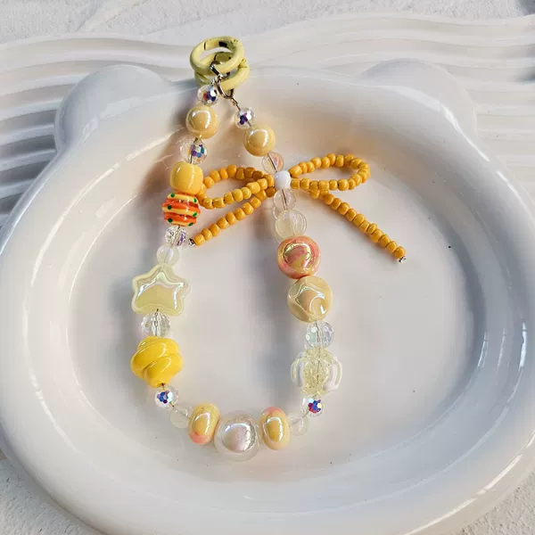 With bow, yellow