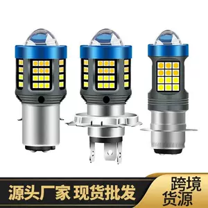 Cross-Border Exclusive Supply of New Led Motorcycle Headlights H4 Ba20D P15D White and Yellow Dual-Color Ultra-Bright Front Headlight Lens