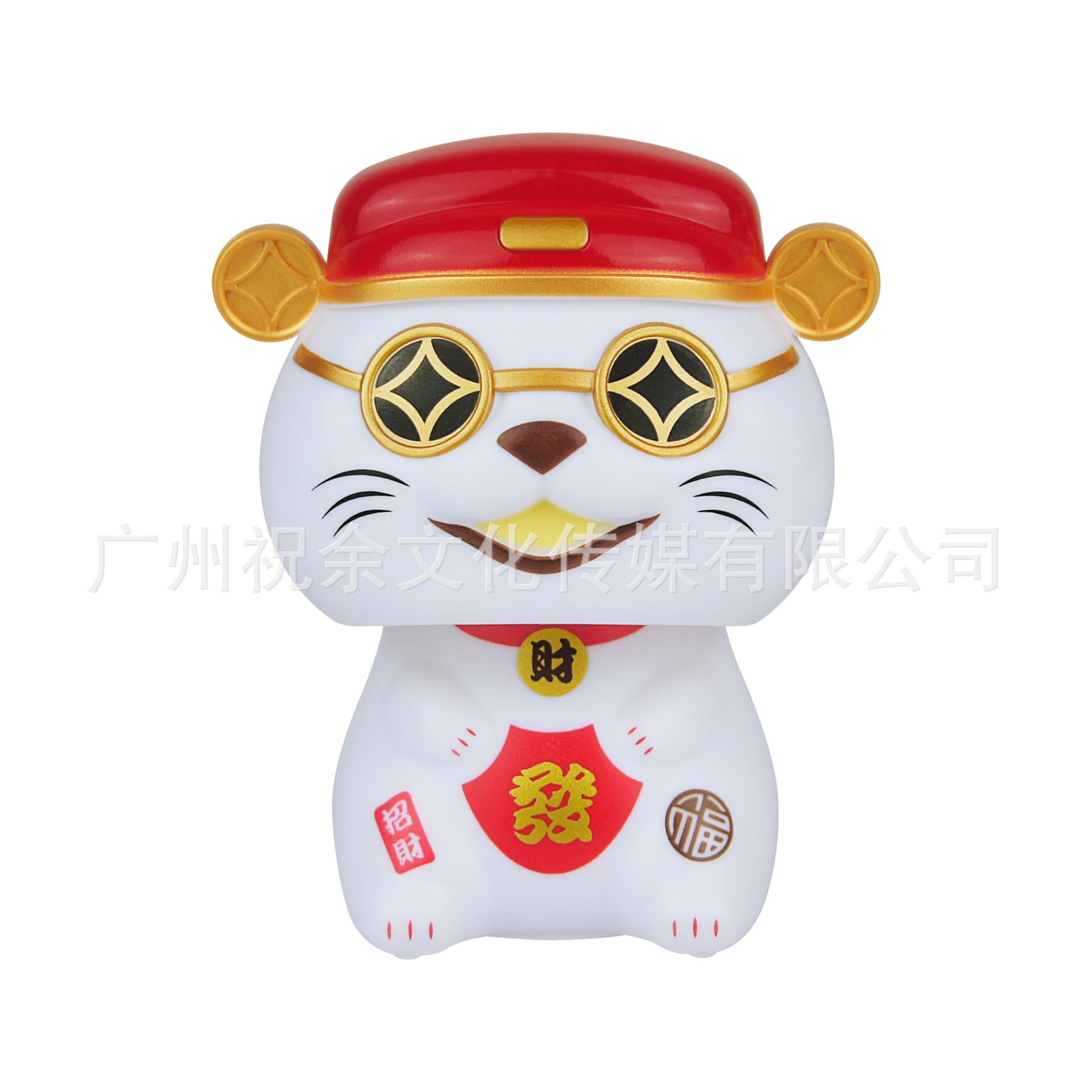 2 pulgadas solar automática seña mini gato de la suerte oficina escritorio decoración del coche decoración artesanía de plástico