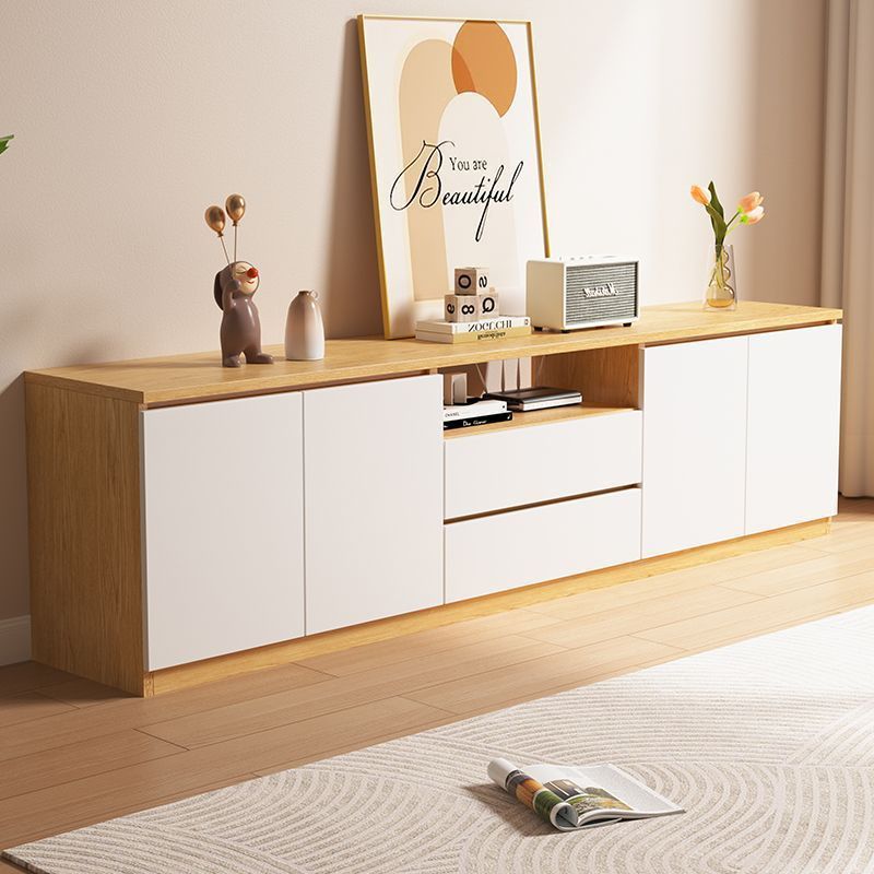 Narrow Living Room Low Cabinet Storage Cabinet Tv Cabinet Small Apartment Solid Wood Tv Cabinet Heightened Floor-Standing Modern Simple