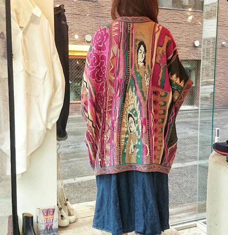 Men's Knitted Sweater Vintage Ethnic Sleeveless Pullover Vest_voghion.com