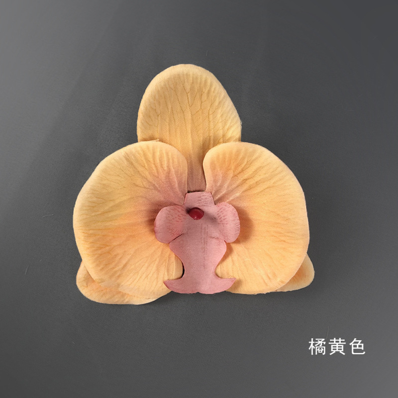 金色蝴蝶兰花头绢花直径假花diy头饰花花景观花墙造型花艺绿植|undefined