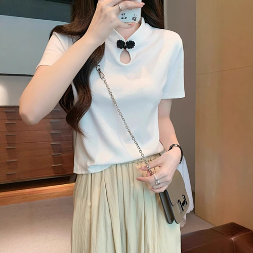 Improved Version, Please Check the Actual Product Before Ordering - New Chinese Style Embroidered Button Top for Early Spring