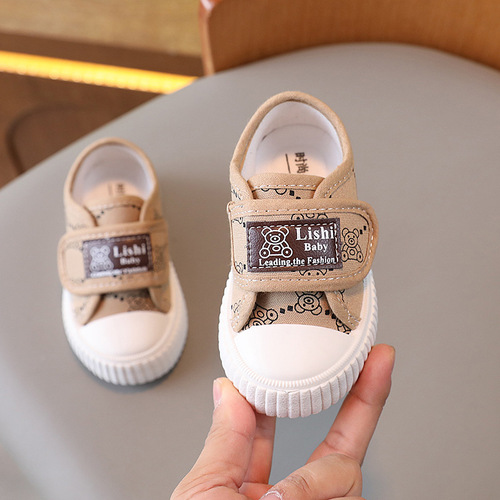 Children's canvas shoes, spring and autumn boys' canvas shoes, baby boys' shoes, soft sole toddler shoes, girls' sports shoes, breathable