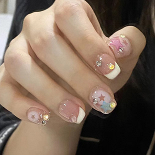 Millennium sweet girl wear nail dopamine nail patch nail polish semi-handmade fake nail manicure patch finished nail