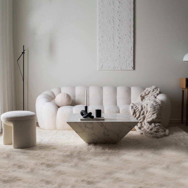 Diseño de arco ligero de lujo italiano burbuja Rocheburg arena perezosa moderna tienda de ropa minimalista sofá creativo de moda