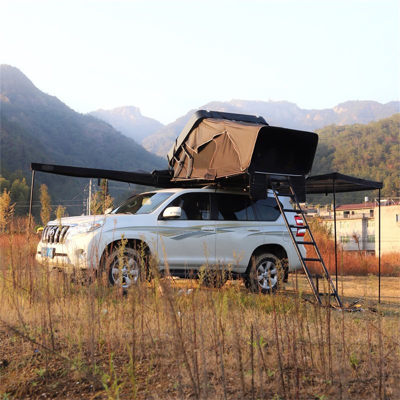 Outdoor Fully Automatic Roof Tent Suv Car Off-Road Vehicle Car-Mounted Rv Self-Driving Tour Abs Hard Shell Foldable