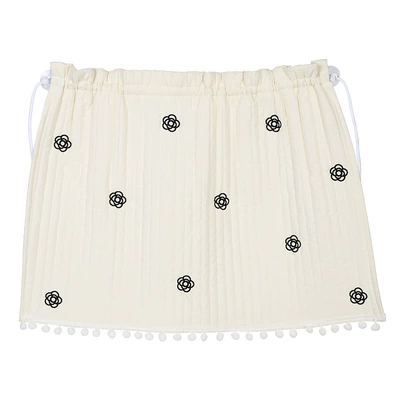 Car curtains Car Sun Protection and Heat - quilted-fur-ball-embroidered-curtain-camellia