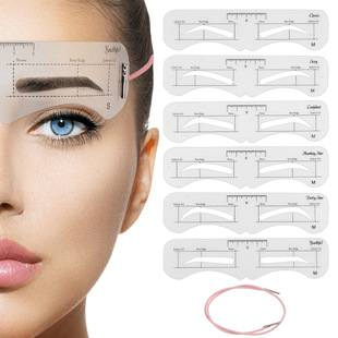 Cross-Border Head-Mounted Eyebrow Stencil Reusable One-Piece Beginner Eyebrow Sticker Lazy Eyebrow Drawing Tool Eyebrow Shape