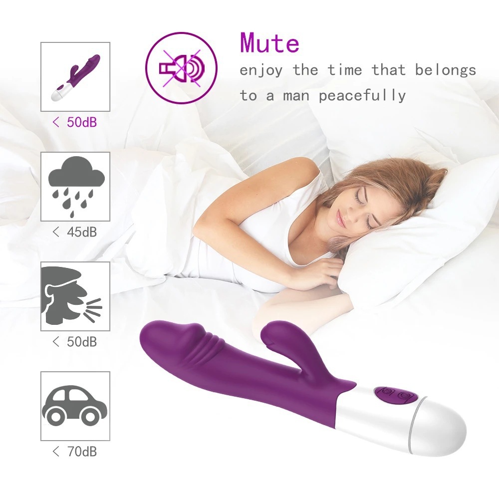 30-Frequency Silicone G-Spot Dual-Stimulation Vibrator with Body-Control Settings — detail image 13