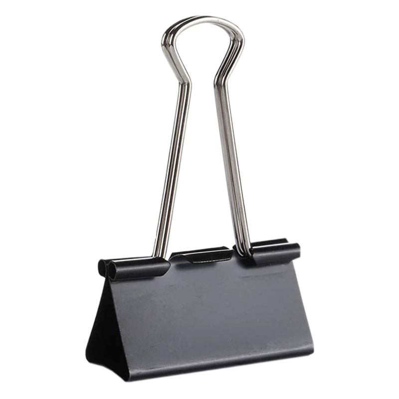 Черный цвет увеличения длинный хвост Зажим 60 мм металлический держатель для билетов негабаритная офисная бумага канцелярские принадлежности Зажим ласточкин хвост Зажим