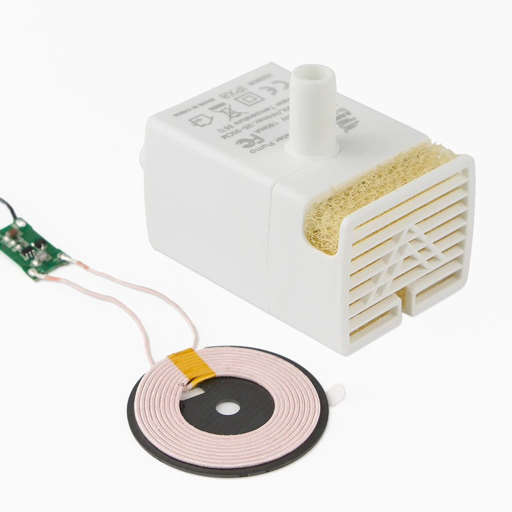 Беспроводной погружной насос для домашних животных водяной насос мини-аквариум с электромагнитной индукцией мини-небольшой водяной насос поставляется с фильтровальной ватой