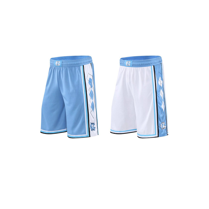 Summer American Ncaa North Carolina Blue University Basketball Pants Five-Point Training Shorts Sports Casual Loose Quick-Drying Men's Trendy Women