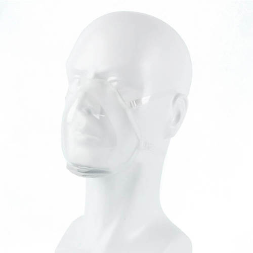 Dust-proof transparent mask for catering, anti-splash, transparent silicone, visual smile lip language