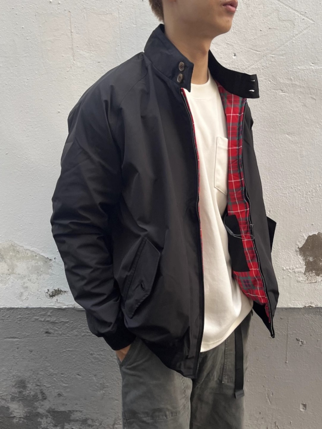 Chaqueta de vuelo de tipo duro retro americano casual con cuello alto todo fósforo Chaqueta de primavera y otoño para hombre Chaqueta de color sólido para hombre