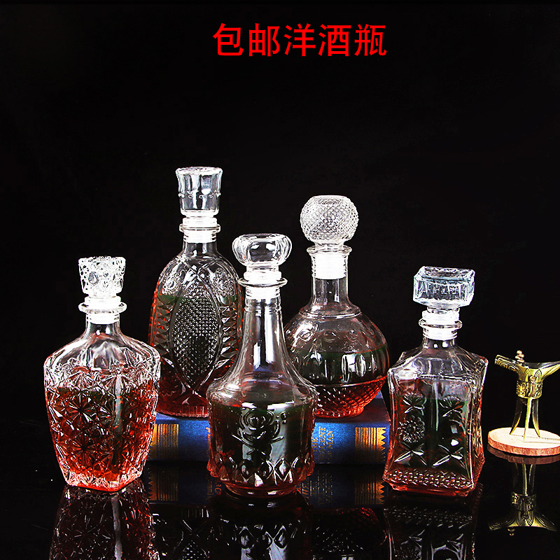 Envío gratis 1000ml botella de vino tinto de vidrio sellado botella de vino botella vacía botella de vino blanco fruta casera caballo pequeño