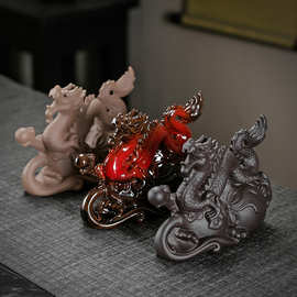 紫砂创意茶宠金蟾龙龟可养茶盘茶台摆饰配件宠物精品茶道茶玩摆件