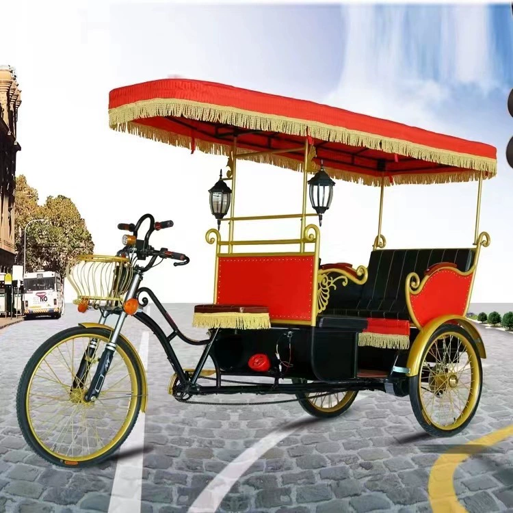 Экскурсионный тренер, туристическая педаль, трехколесный велосипед, экскурсионный трехколесный велосипед, туристический притяжение, пассажирский автомобиль