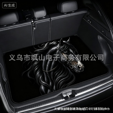 Hot-Selling Car Pod Trunk Mat Cartoon Leopard Print Rainbow Owl Non-Slip Stain-Resistant Crystal Velvet Universal Floor Mat