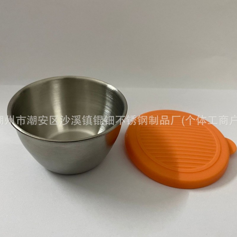 輸出ステンレスディップ唐辛子調味箱皿304蓋付きケチャップサラダソースカップ屋外家庭用|undefined