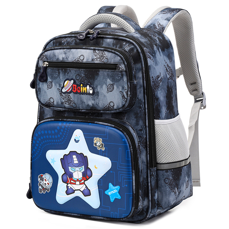 Espacio schoolbag estudiante de la escuela primaria nuevo 6-12 años de edad reducción de carga mochila de los niños 1-3-6 grado niños y niñas mochila