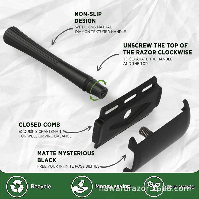 亚马逊热款  手动老式刮胡刀 男士剃须刀 老式金属剃刀 跨境热款