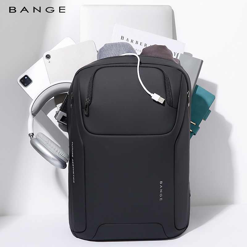 Bange Men's Waterproof Business Laptop Backpack With Usb Port_voghion.com