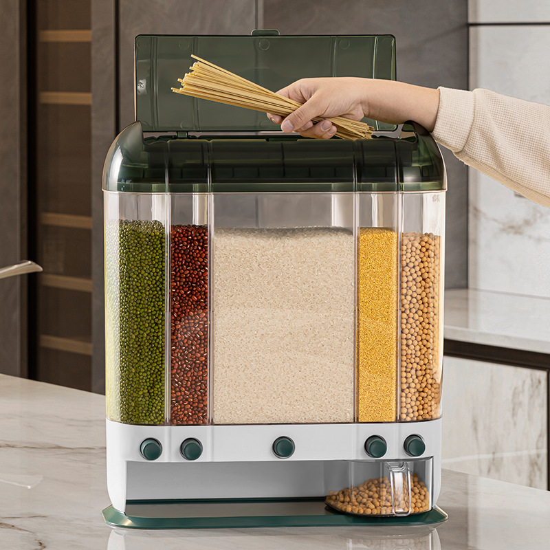 Kitchen Rice Bucket Home Sealed Rice Box 26 lbs Rice Storage Bin Flour Storage Tank Pest-Proof Moisture-Proof Rice Storage Container