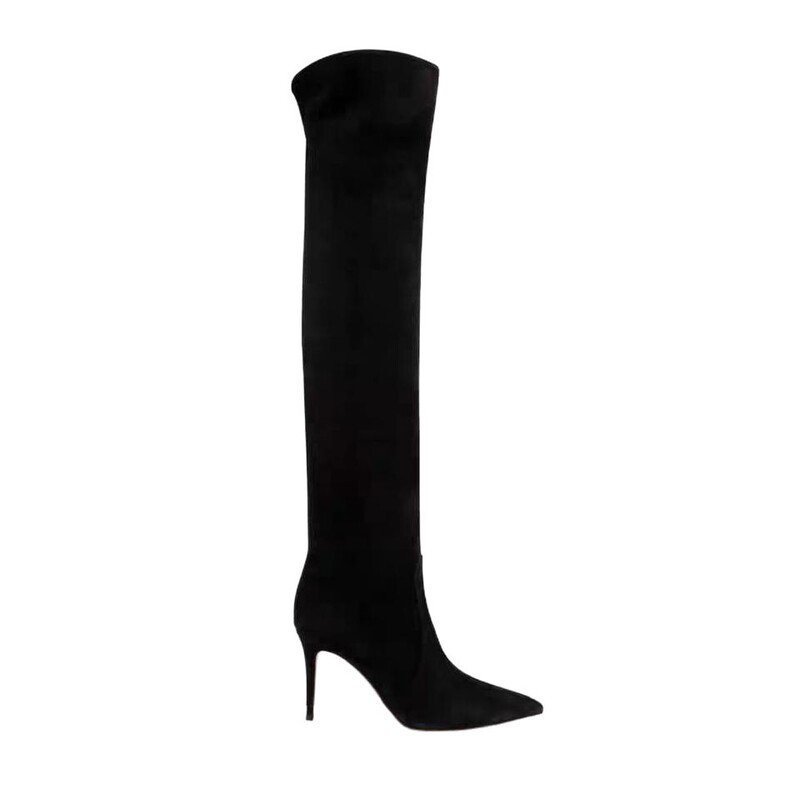 跨境外贸冬欧美时装靴 尖头套筒细跟靴 走秀外贸女鞋大码boots|undefined