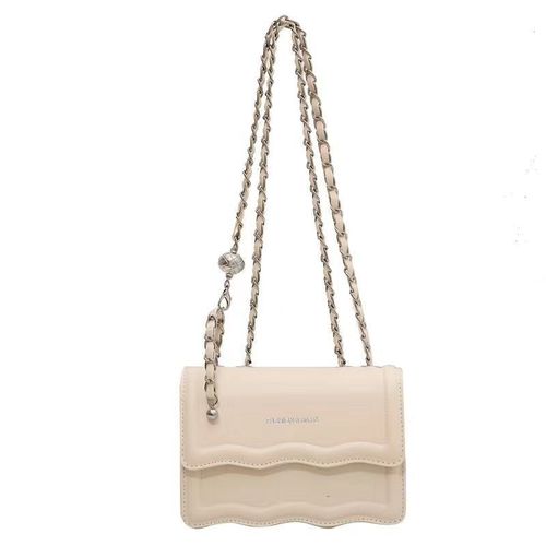 Original Niche Design Wave Versatile Small Square Bag High-End Chain Crossbody Bag Trendy Single Shoulder Bag