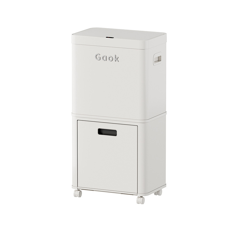 Gaokキャビネット式二重多分類知能誘導ゴミ箱キッチン用ステンレス3328/2228/5528|undefined