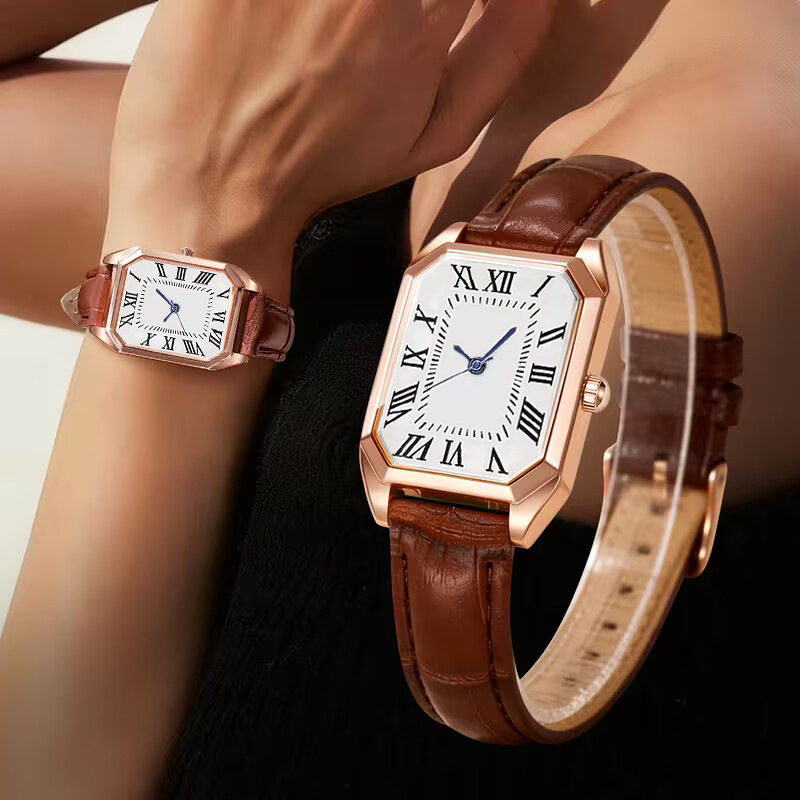 Reloj retro transfronterizo mujer moda elegante estilo barril literario tendencia simple relojes de cuarzo fabricantes al por mayor image 3