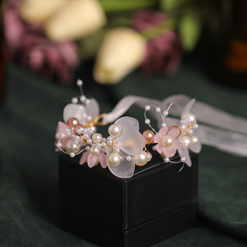 Tuanming new wedding wrist flower wedding bride super fairy pearl bracelet forest style bridesmaid sister group wedding jewelry bracelet