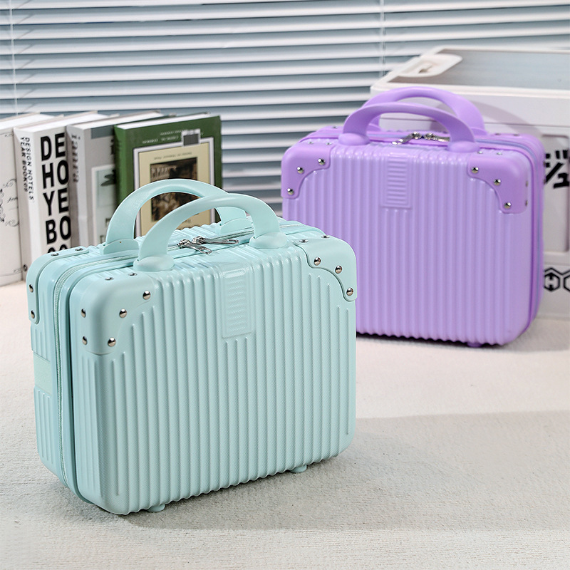 Mint Green Suitcase 14inch Luggage Women's Fashion Cosmetic Case Small 16 Travel Password Box Souvenir Box