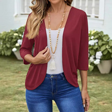 2024跨境亚马逊速卖通热卖秋冬新款开衫女装针织休闲外套