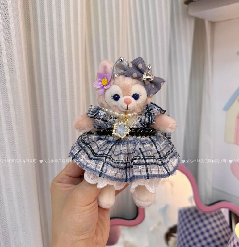 玲娜貝児の青い真珠のお姫様のスカートはぬいぐるみのかばんをつけてキーホルダーのメーカーを包んで直接販売します。|undefined